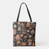 BROWN TAN ORANGE CHRISTMAS GINGERBREAD COOKIES TASCHE (Rückseite)