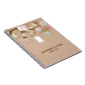 Brown & Tan Retro Blume & Mason Jars Notizblock (Rechte Seite)