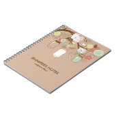 Brown & Tan Retro Blume & Mason Jars Notizblock (Linke Seite)