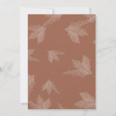 Brown Tan Rust Pampas Grass Boho Wedding Einladung (Rückseite)