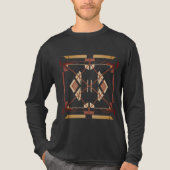 Brown Tan Rust Southwest Art Crisscross Abstrakt Tri-Blend Shirt (Vorderseite)