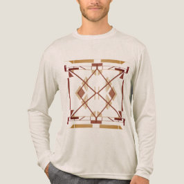 Brown Tan Rust Southwest Art Crisscross Abstrakt Tri-Blend Shirt