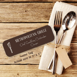 Brown Tan Spatula Restaurant Koch Namensschild