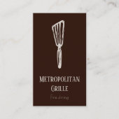 Brown Tan Spatula Restaurant Koch Visitenkarte (Vorderseite)