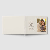 Brown Tan Verlobung Foto Wedding Bride Groom Gästebuch (Voll)