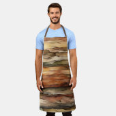 Brown Tan Wood Bark Nature Schürze (Getragen)