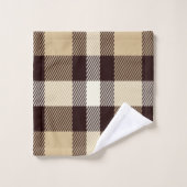 Brown Tartan Bath Set (Waschlappen)