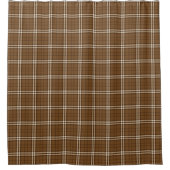 Brown Tartan Duschvorhang (Vorderseite)