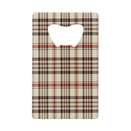 Brown Tartan Geldbeutel Flaschenöffner (Vorderseite)