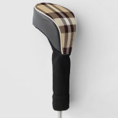 Brown Tartan Golf Head Cover Headcover (angewinkelt)