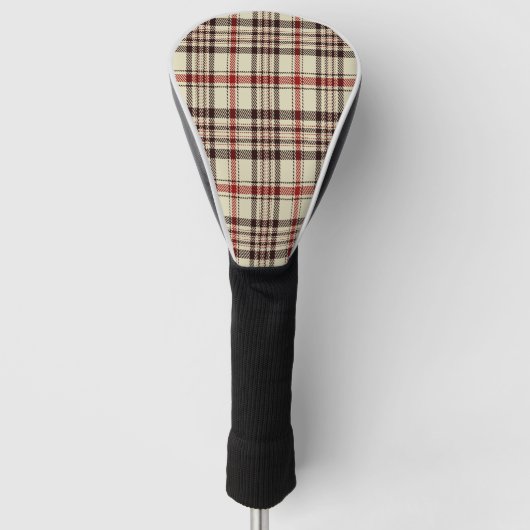 Brown Tartan Golf Head Cover Headcover (Vorderseite)
