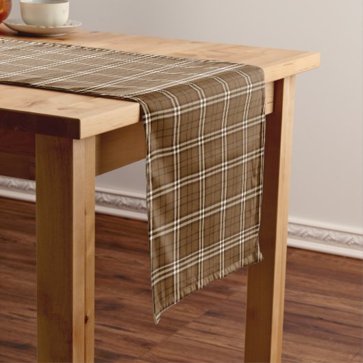 Brown Tartan Großer Tischläufer (Beispiel)