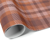 Brown Tartan Kariert Personalisiert Geschenkpapier (Rolleneckpunkt)