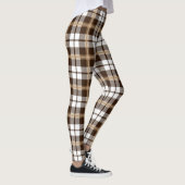 Brown Tartan Kariert schottisches Muster Leggings (Rechts)
