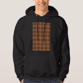 Brown Tartan Men's Basic Hooded Sweatshirt (Vorderseite)