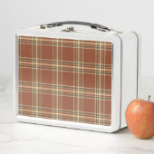 Brown Tartan Metal Lunch Box (Beispiel)