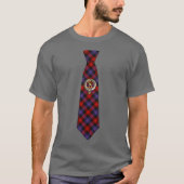 Brown Tartan Necktie T-Shirt w/Badge (Vorderseite)