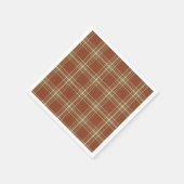 Brown Tartan Paper Napkins Serviette (Ecke)