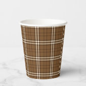 Brown Tartan Pappbecher (Rückseite)