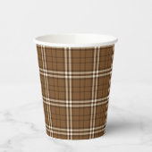 Brown Tartan Pappbecher (Links)