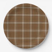 Brown Tartan Pappteller (Vorderseite)
