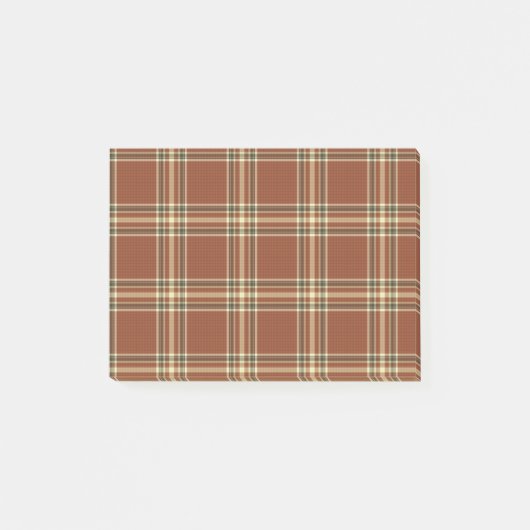 Brown Tartan Post-it® Notes Post-it Klebezettel (Vorderseite)
