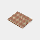 Brown Tartan Post-it® Notes Post-it Klebezettel (angewinkelt)