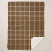Brown Tartan Sherpadecke (Vorderseite)