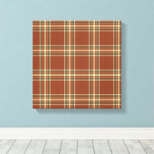 Brown Tartan Wrapped Canvas Leinwanddruck (Insitu (Holzboden))