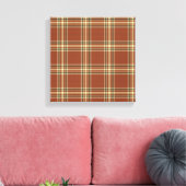 Brown Tartan Wrapped Canvas Leinwanddruck (Insitu (Wohnzimmer))