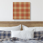 Brown Tartan Wrapped Canvas Leinwanddruck (Insitu (Schlafzimmer))