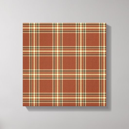 Brown Tartan Wrapped Canvas Leinwanddruck (Vorderseite)
