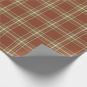 Brown Tartan Wrapping Paper Geschenkpapier (Ecke)