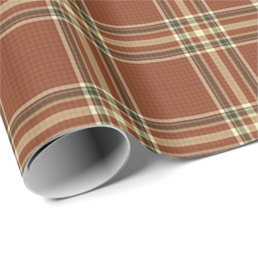 Brown Tartan Wrapping Paper Geschenkpapier (Rolleneckpunkt)