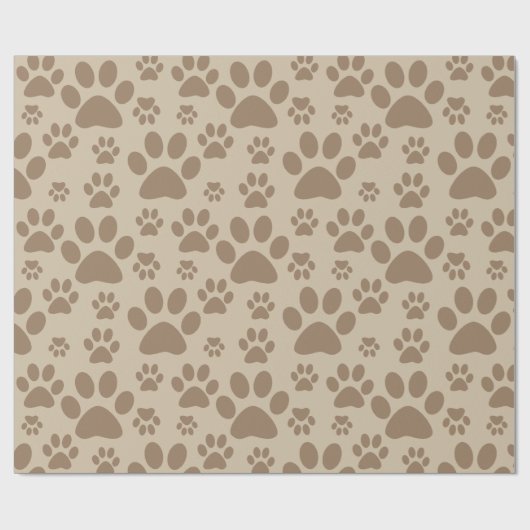 Brown-Tatze druckt Muster Geschenkpapier (Flach)