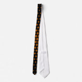 Brown Techno Dots Modern Black Krawatte (Rückseite)