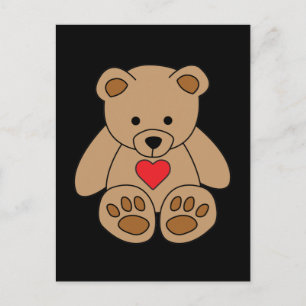 Brown Teddy Bären Herz Valentinstag I Liebe Sie Postkarte
