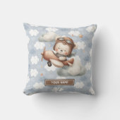 Brown Teddy Bear Baby Dusche Kissen Personalisiert (Vorderseite)