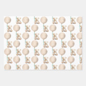 Brown Teddy Bear Baby Dusche Umhüllungsblätter Geschenkpapier Set (Vorderseite)