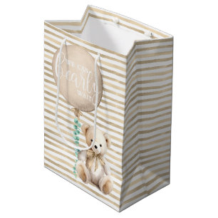 Brown Teddy Bear Baby Showbeutel Mittlere Geschenktüte