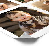 Brown Teddy Bear Birthday Foto Milestone Zeichen Poster (Ecke)