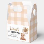Brown Teddy Bear Erstgeburt Party Gefälligkeitsbox Geschenkschachtel (Geöffnet)