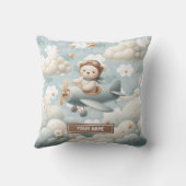 Brown Teddy Bear Pilot Pillow Baby Dusche Personal Kissen (Rückseite)