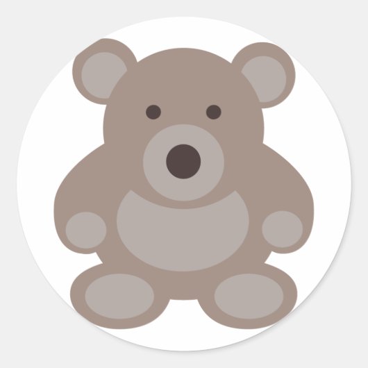Brown Teddy Bear Runder Aufkleber (Vorderseite)