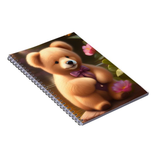 Brown Teddy Bear Spiral Notebook Notizblock (Rechte Seite)