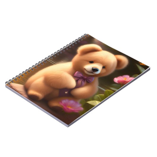 Brown Teddy Bear Spiral Notebook Notizblock (Linke Seite)