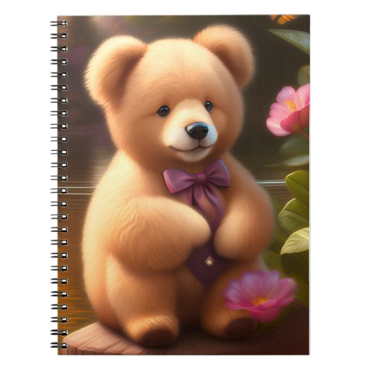 Brown Teddy Bear Spiral Notebook Notizblock (Vorderseite)