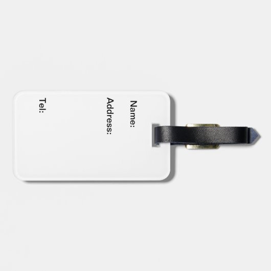 Brown-Teddybär Gepäckanhänger (Rückseite horizontal)