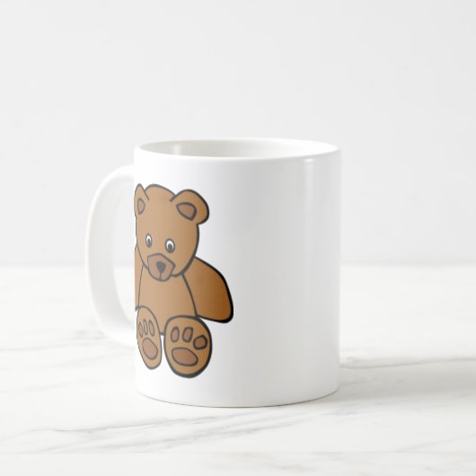 Brown-Teddybär Kaffeetasse (Vorderseite Links)