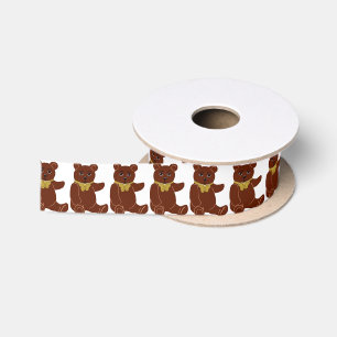 Brown-Teddybär-Satin-Band Satinband
